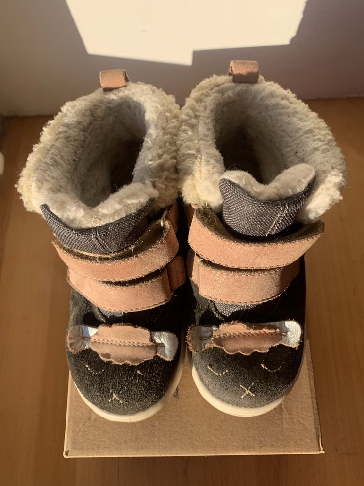 Skorzane buty zimowe