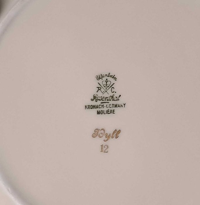 Patera na nóżkach Sygnatura Rosenthal Elfenbein Kronach Moliere