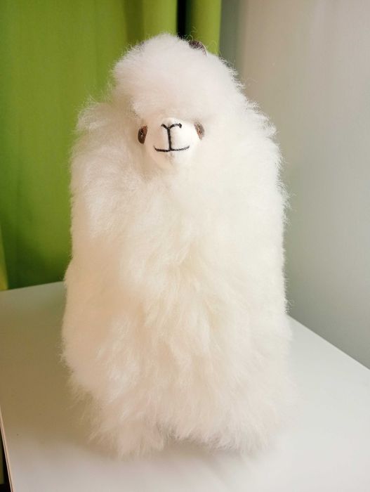 Alpaka maskotka 23cm z naturalnej alpaki z Peru Marka Blackllama