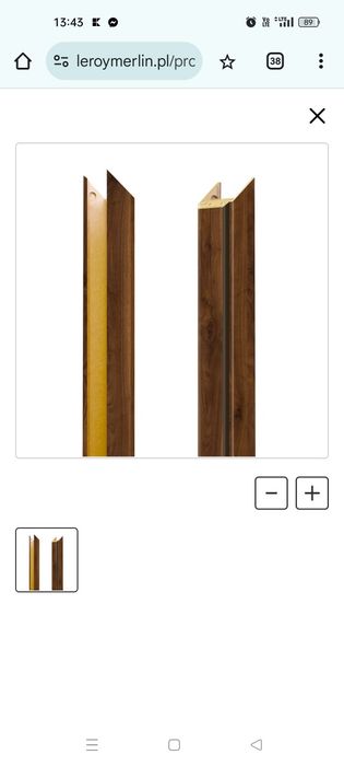 Ościeżnica regulowana (nakładkowa) nowa Leroy Merlin-10-14cm, orzech t