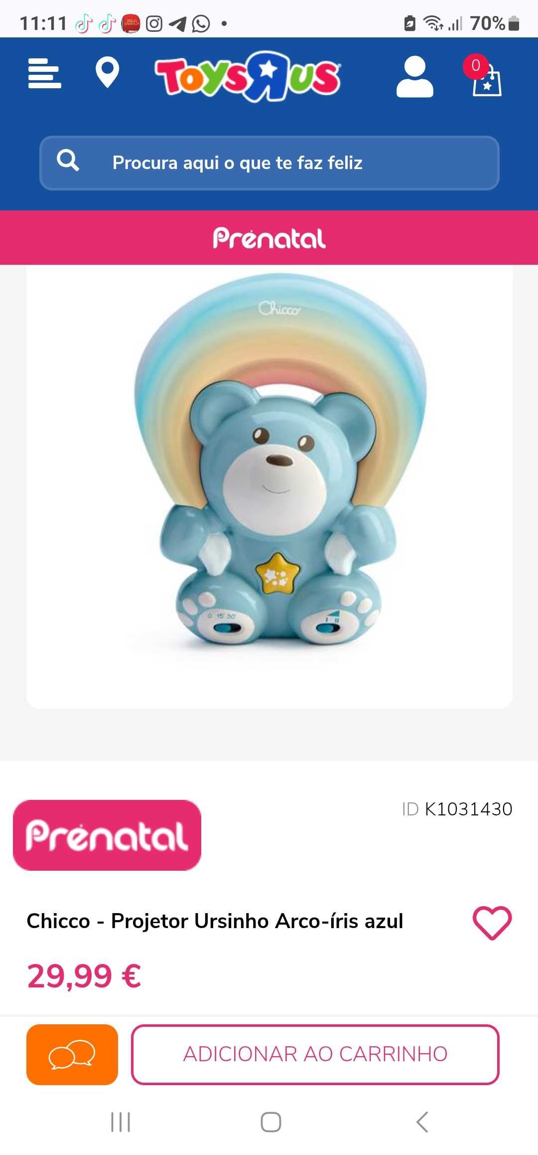 Brinquedos Chicco rainbow bear