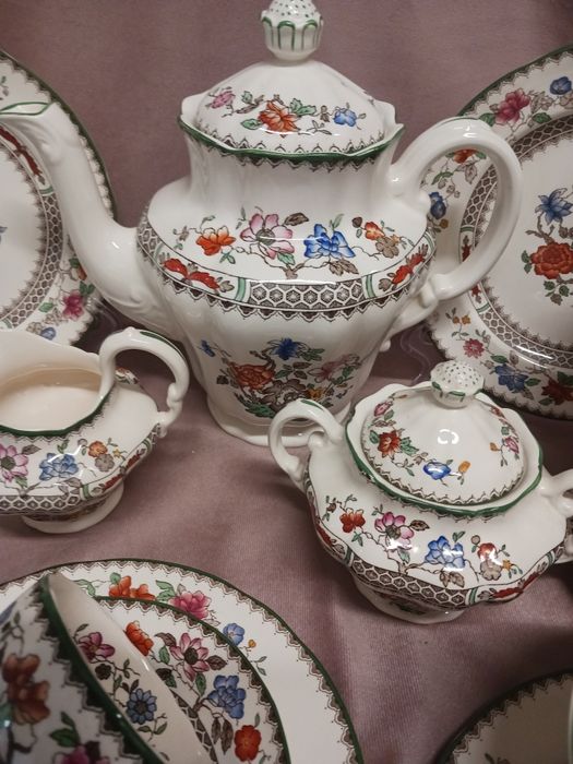 Spode angielski 12 osob serwis kawowy chińskie róże