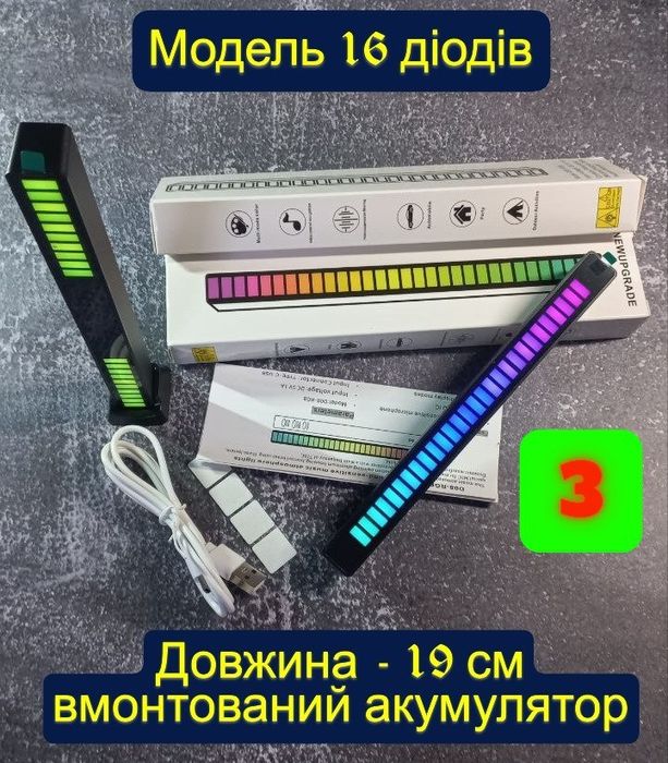Еквалайзер світлодіодний RGB