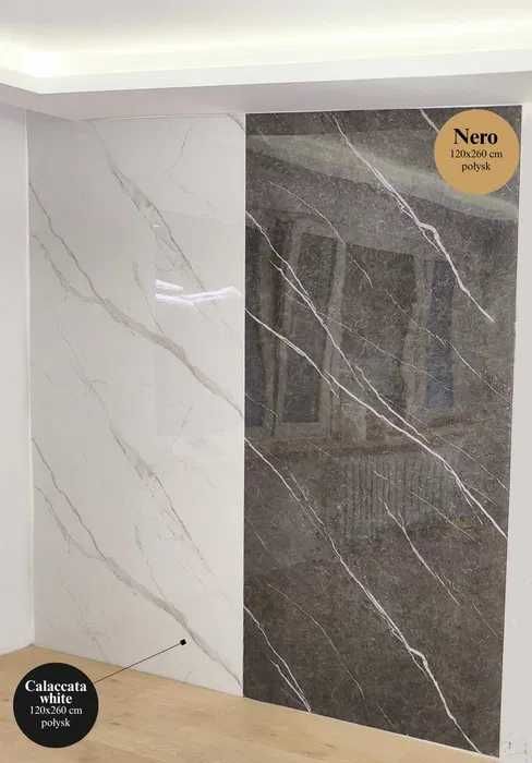 Panele ścienne PVC/Płyty węgłowe marmur , połysk 120x260,łazienka,biur