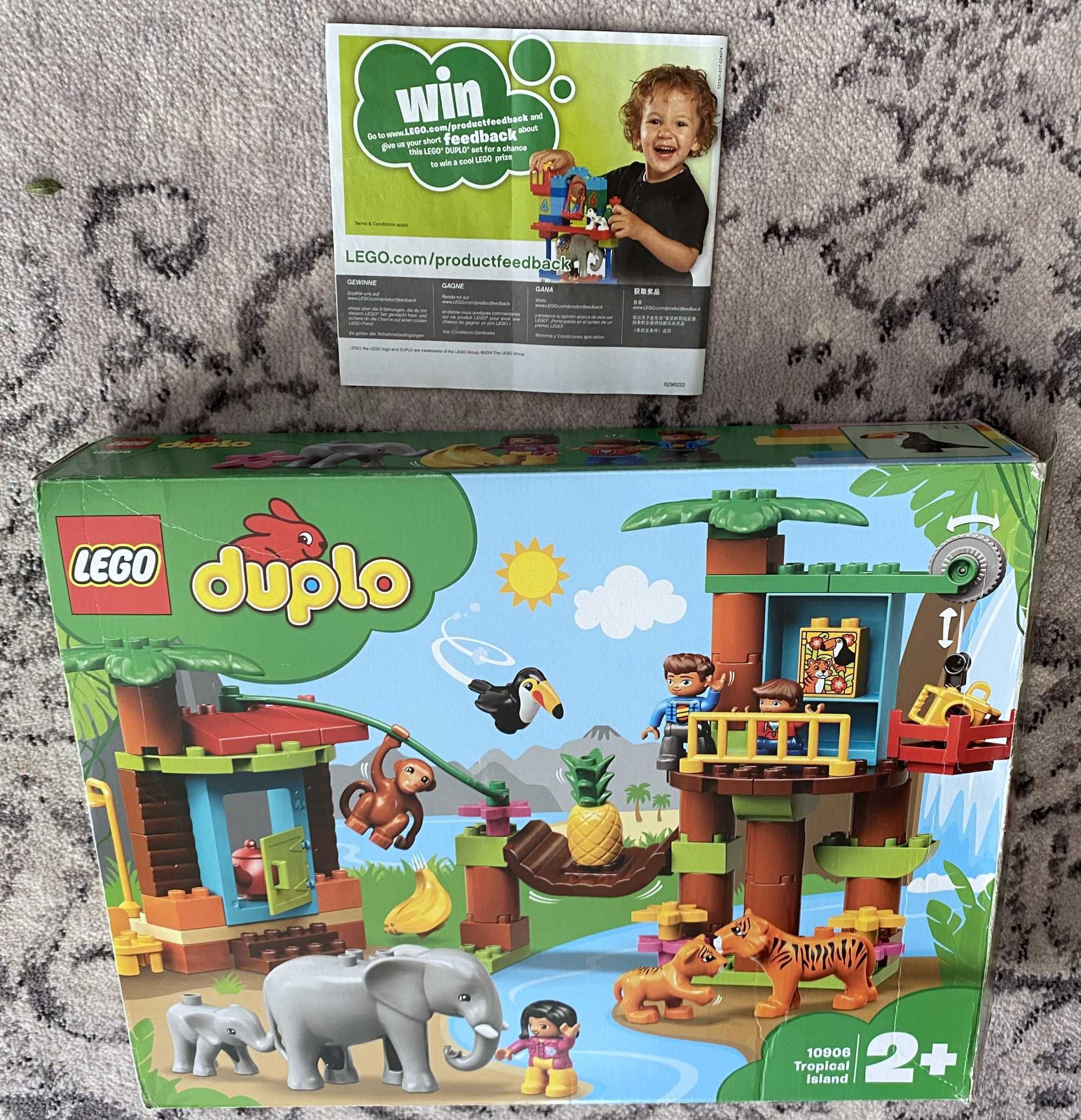 Lego Duplo 10906  Tropikalna wyspa, zoo, zwierzęta - jak nowy