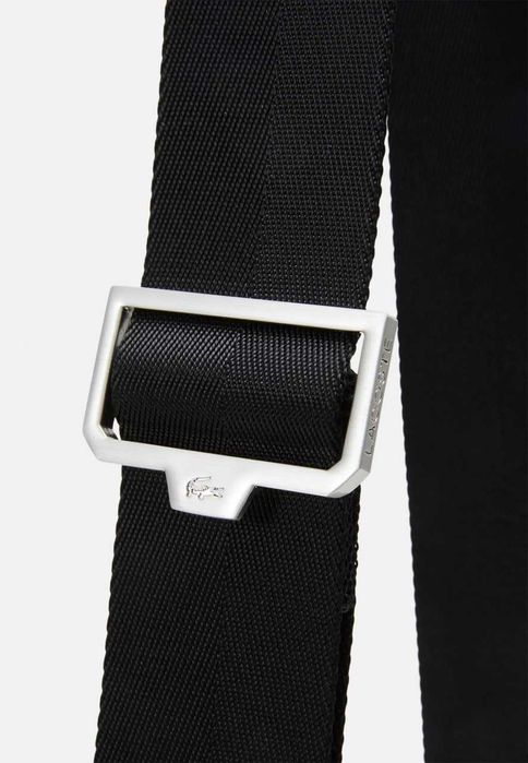 100% ОРИГІНАЛ Lacoste monogram vertical noir gris сумка чоловіча чорна