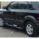 Пороги боковые, Hyundai Tucson 2004-2010 Накладки переднего и заднего