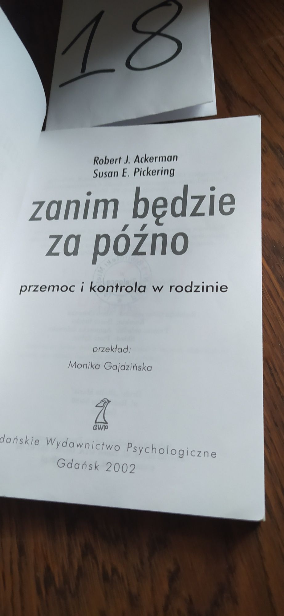 Zanim będzie za późno Robert J. Ackerman