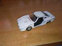 Samochód samochodzik auto autko model Porsche metalowy biały PRL 11cm