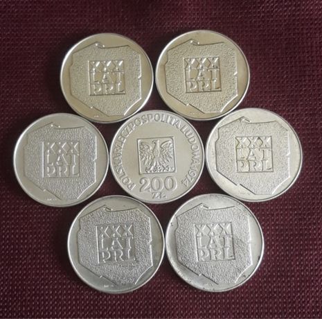 Srebrna moneta 200 zł - XXX LAT PRL - Mapka 1974r - dostepne 100szt