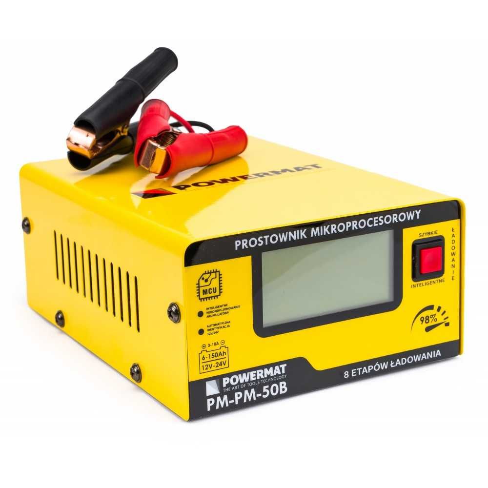 Prostownik mikroprocesorowy akumulatorowy 12/24V PM-PM-50B NOWY