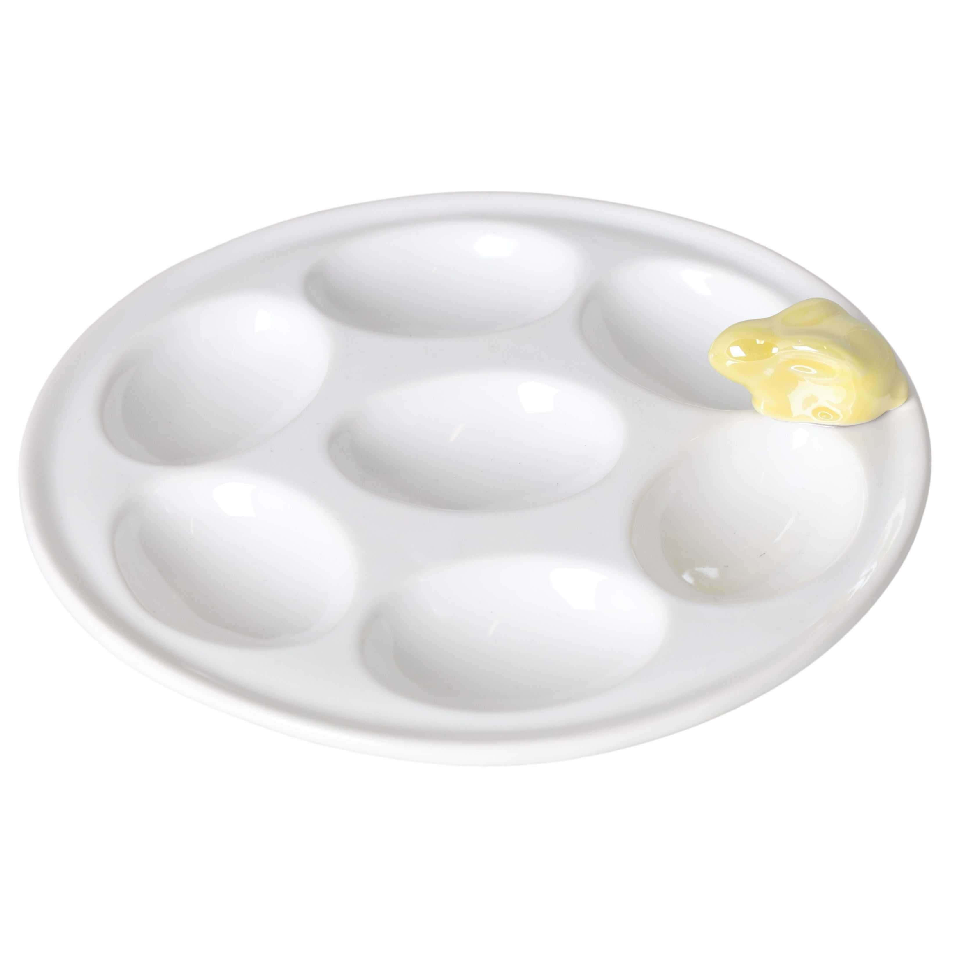 Talerz na jajka z żółtym króliczkiem 6765