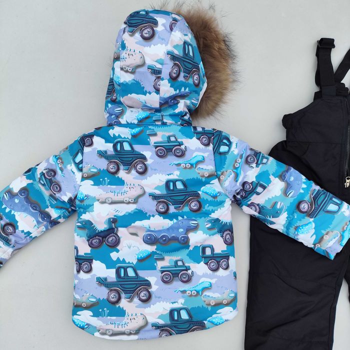 Зимовий роздільний дитячий термокомбінезон для хлопчика 2-5 років фліс