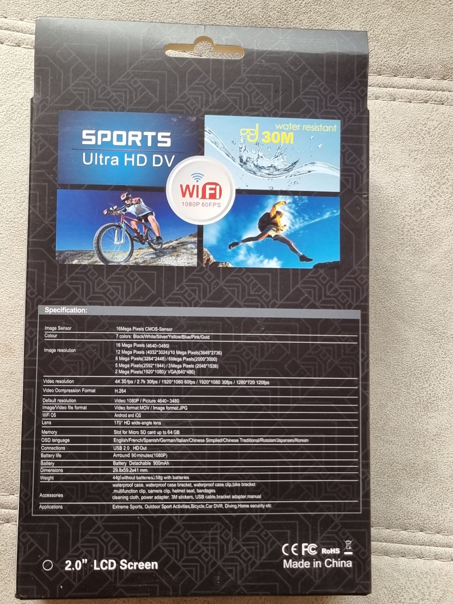 Action Camera 4K Sports 16GB