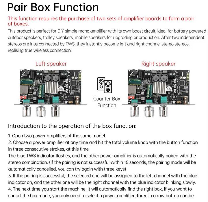Підсилювач звуку ZK-1001U 100W Bluetooth 5.3 Android AUX USB MP3