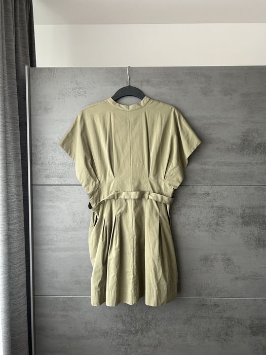 Nowa z metką sukienka ZARA M 38 100% bawełna khaki luźna kimonowa góra