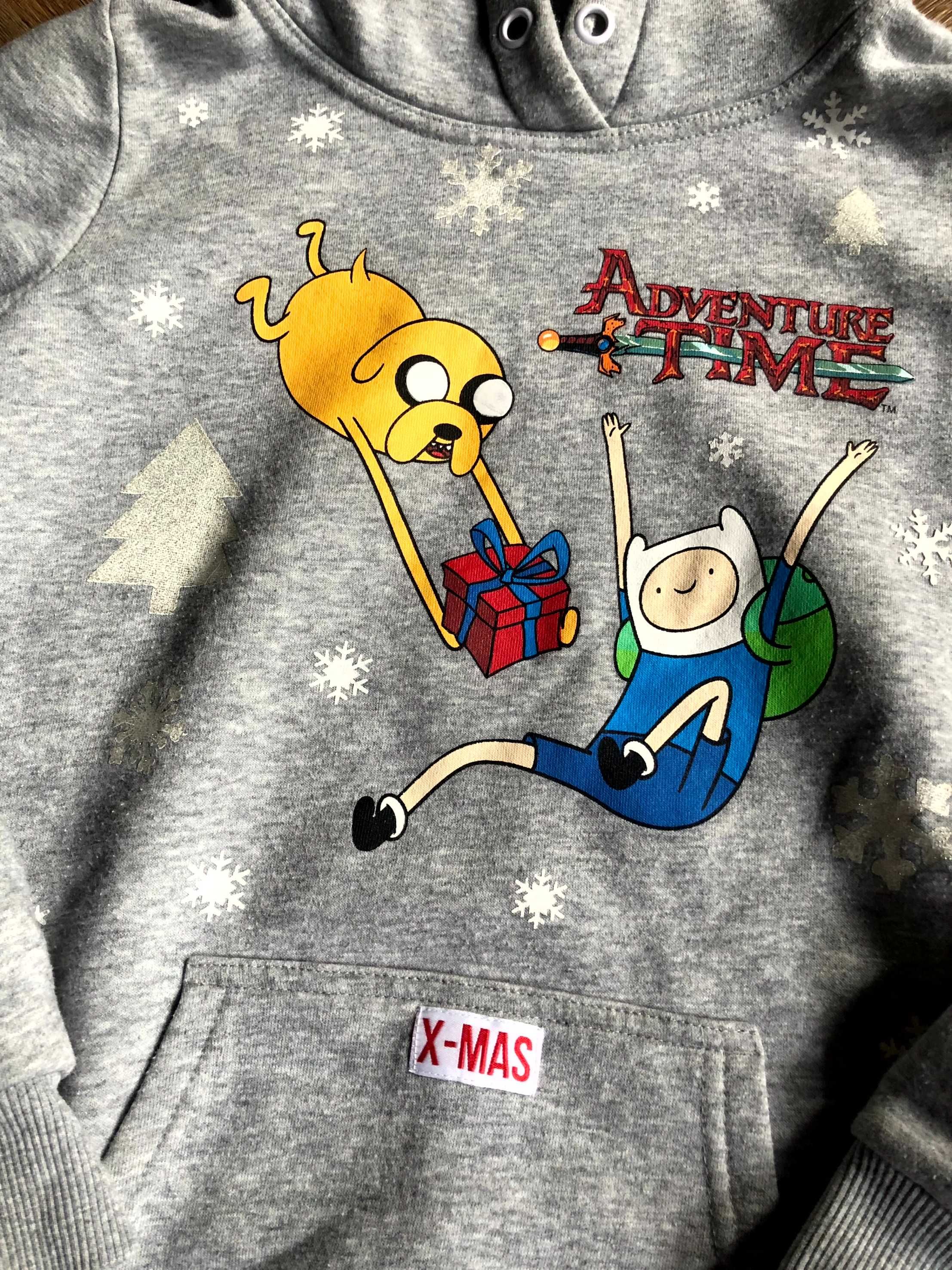 Cropp Adventure Time świąteczna bluza z kapturem S 36 BDB
