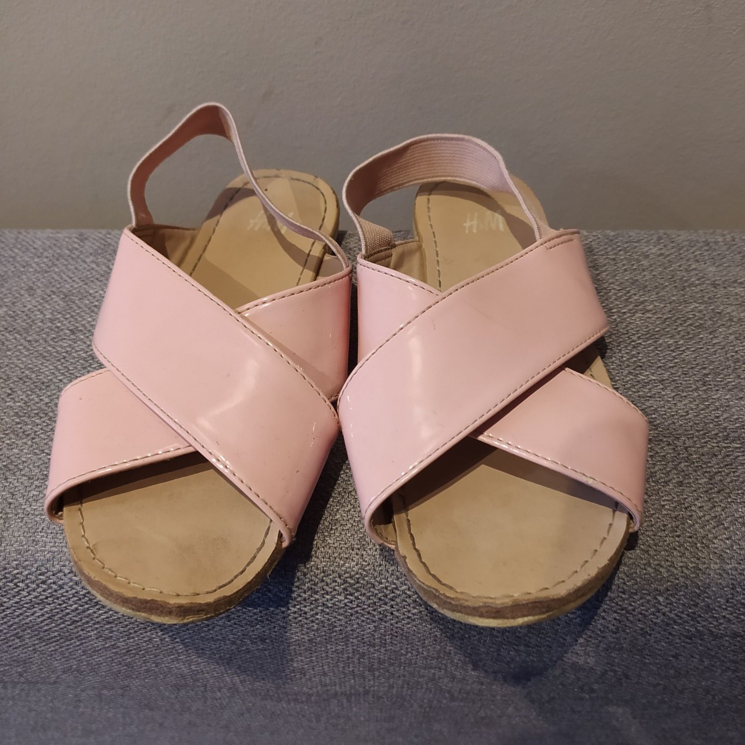 37-> sandałki sandały H&M lakierki róż r. 28 16,5cm