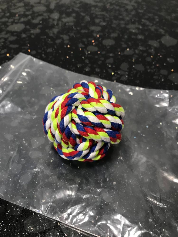 Новий,плетений мотузковий м‘яч для собаки,діаметр 8,0см