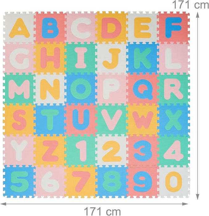 Tapete puzzle ABC...   36 PEÇAS completo, Infantil.