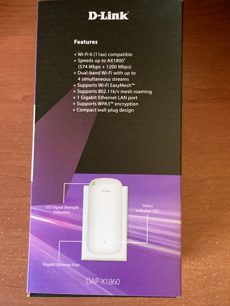 Range Extender D-LINK Wireless-AX 1800Mbit Gigabit Mesh Wi-Fi 6