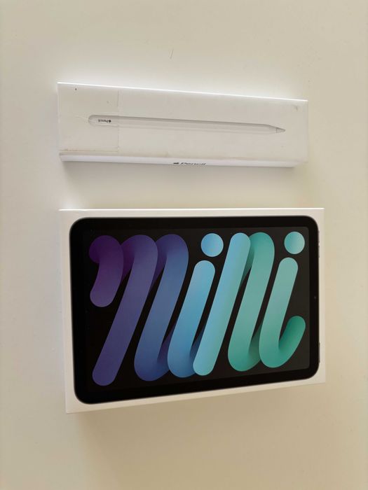 Tablet Ipad mini 6 com apple pencil 2 e capa