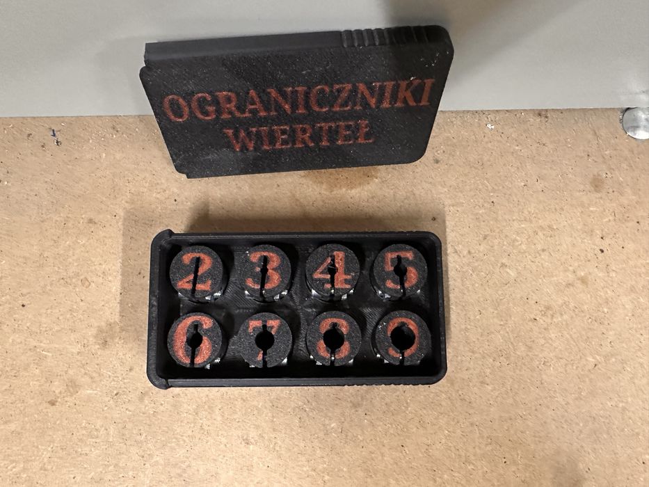 Uniwersalne ograniczniki głębokości wiercenia 2mm-9mm Drukowane 3D