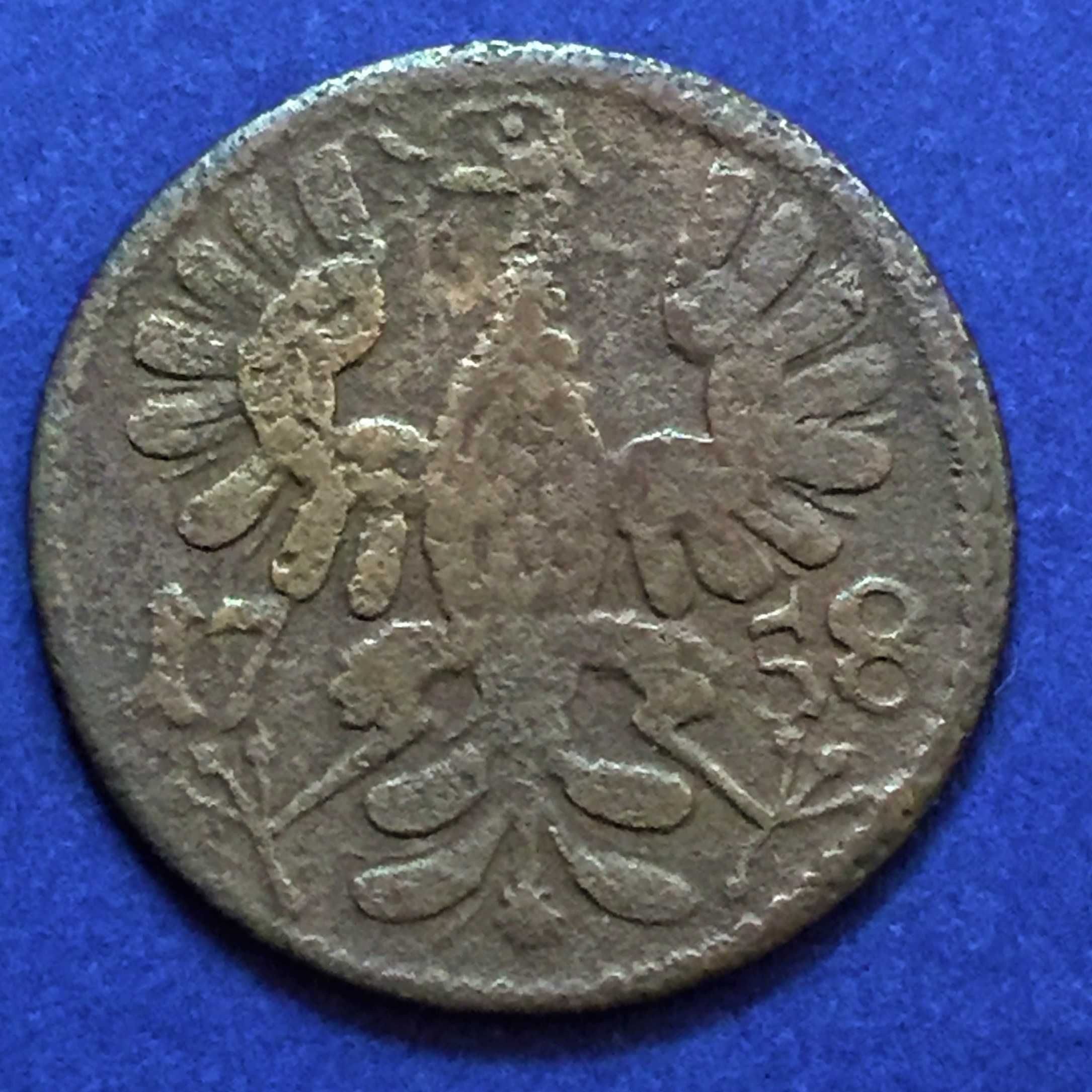 Alemanha 12 HELLER 1758, cobre