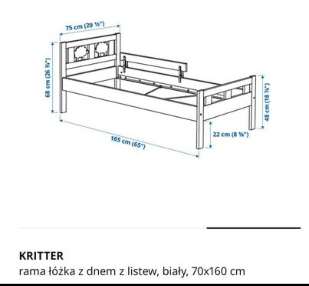 Łóżko Ikea KRITTER