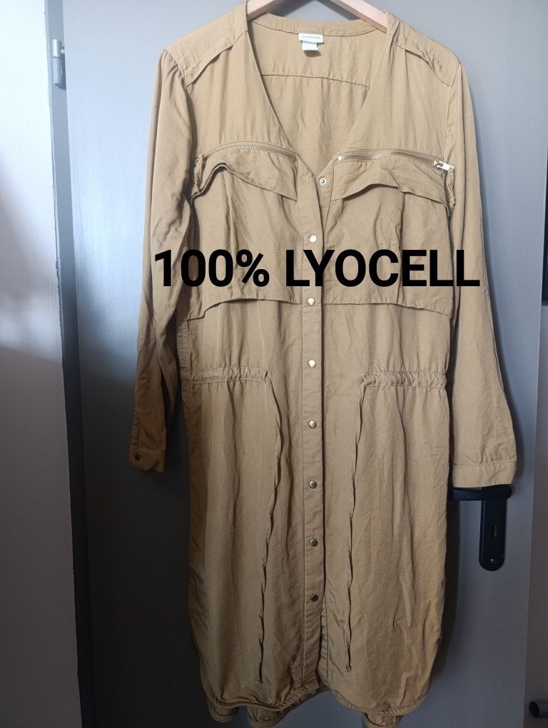 Sukienka lyocell midi plus size