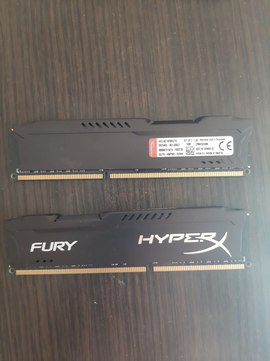 Оперативная память 2*8Gb "KINGSTON DDR3  HYPERX FURY 1600 MHZ