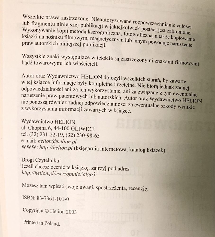 Algorytmy struktury danych i techniki programowania