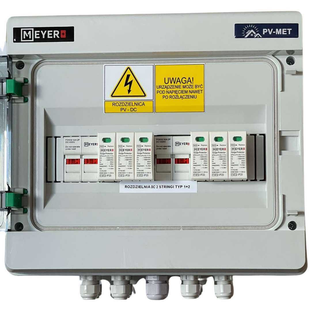 Rozdzielnica PV-MET DC T1+T2 2 łańcuchy MEYER (komplet)