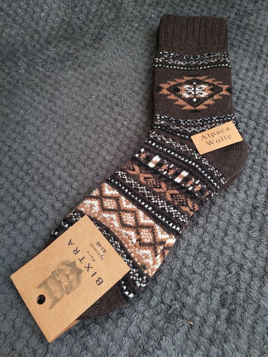 Ciepłe skarpety z wełny alpaki rozmiar 43-46