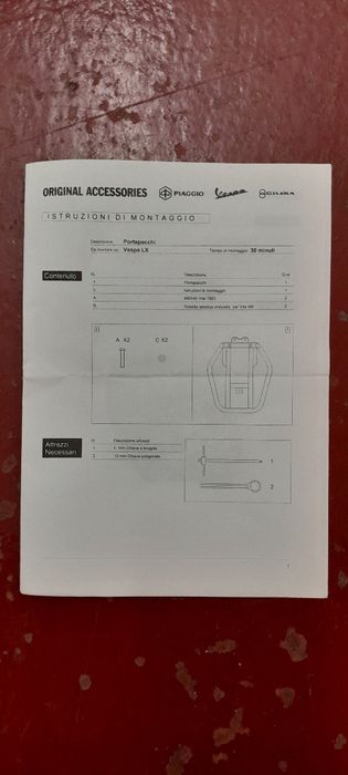 Vespa Suporte Top Case