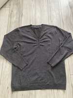 Czarny sweterek z błyszczącą nitką rozmiar XL/XXL wełna akryl nowy