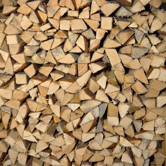 Drewno rozpałkowe 125dm³  na STELAŻU wygodnym i bezpiecznym, kominkowe