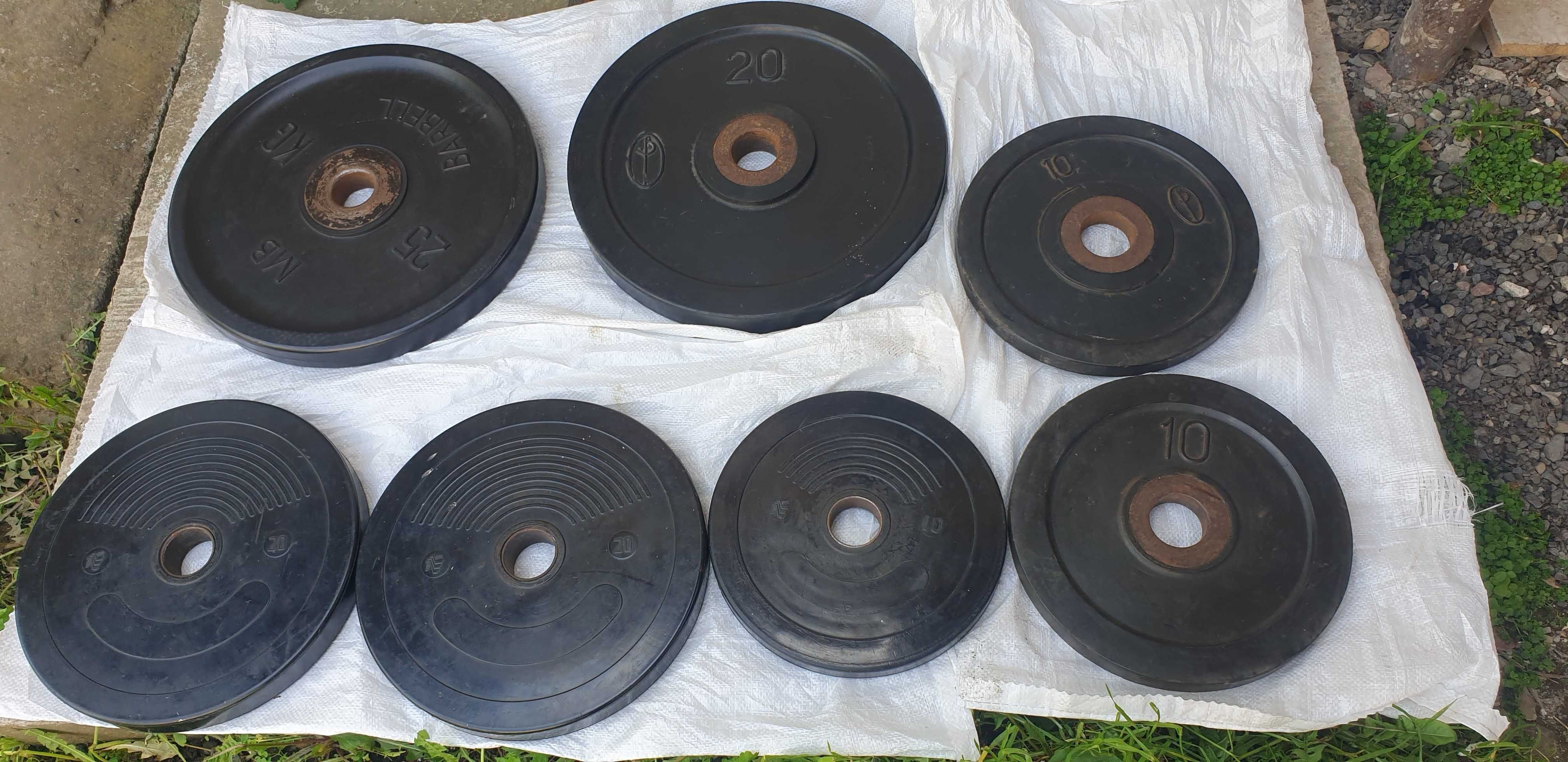 Продам (бліни, диски, блины) у резині на гриф олімпійський д-50мм-55мм