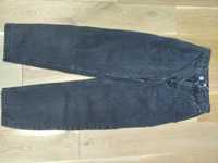 Modne, czarne, szerokie spodnie jeansowe rozm. XXS firmy Pull&Bear