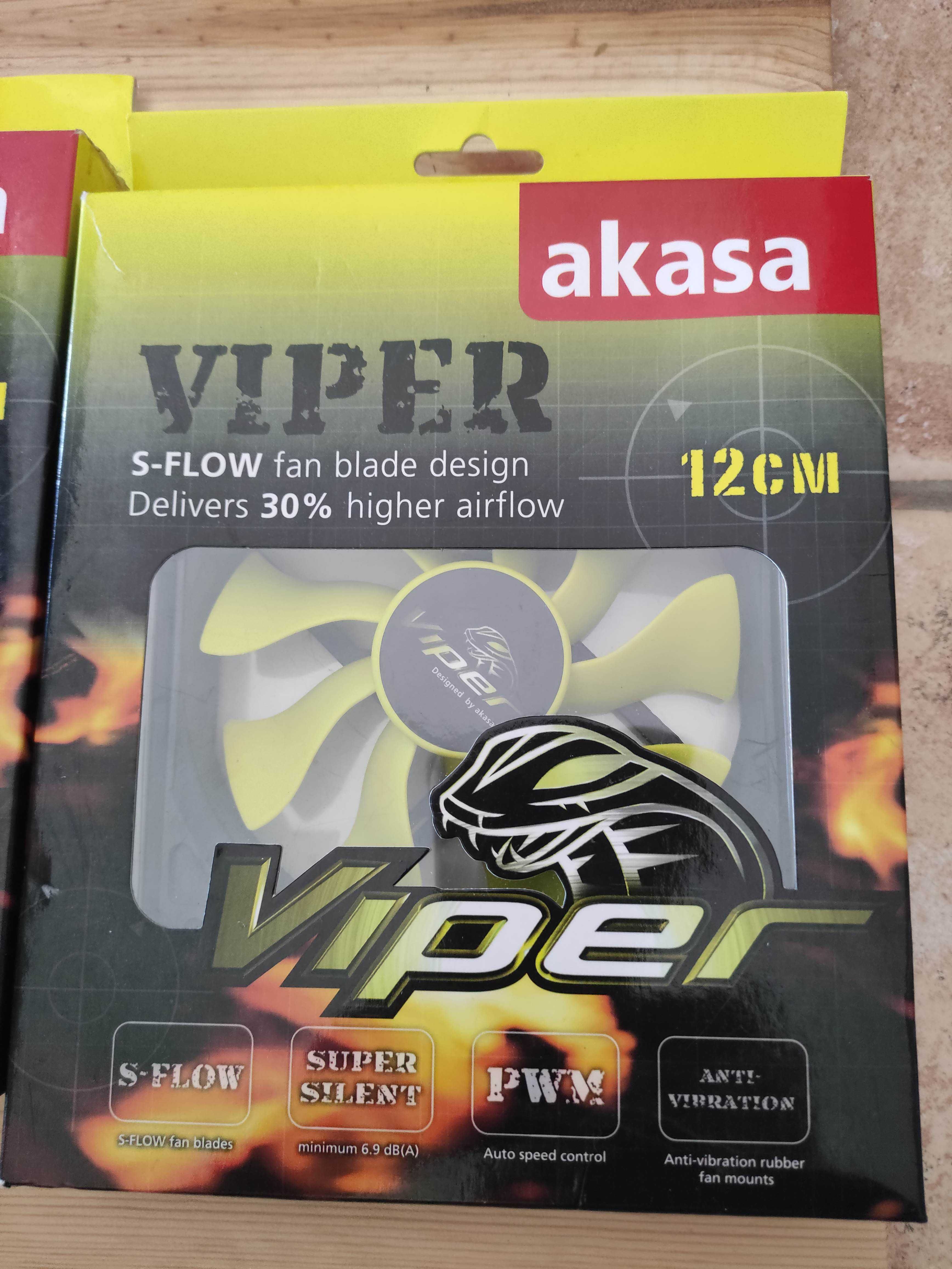 Ventoinha PC fan akasa Viper 12 cm Novas.