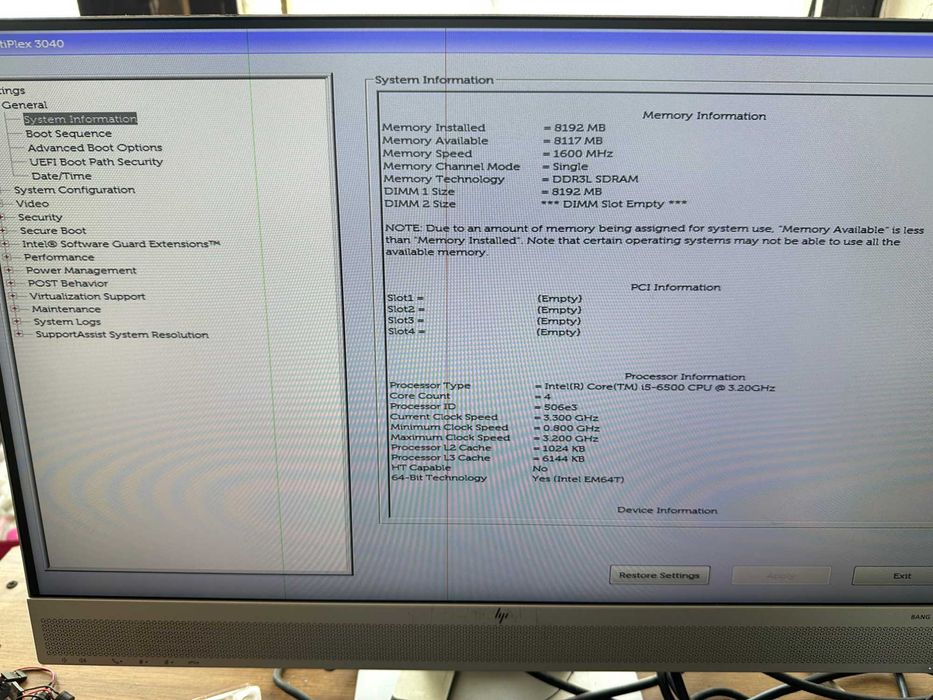 Компютер DELL 3040 i5 6500 RAM 8GB SSD 250Gb Win 10