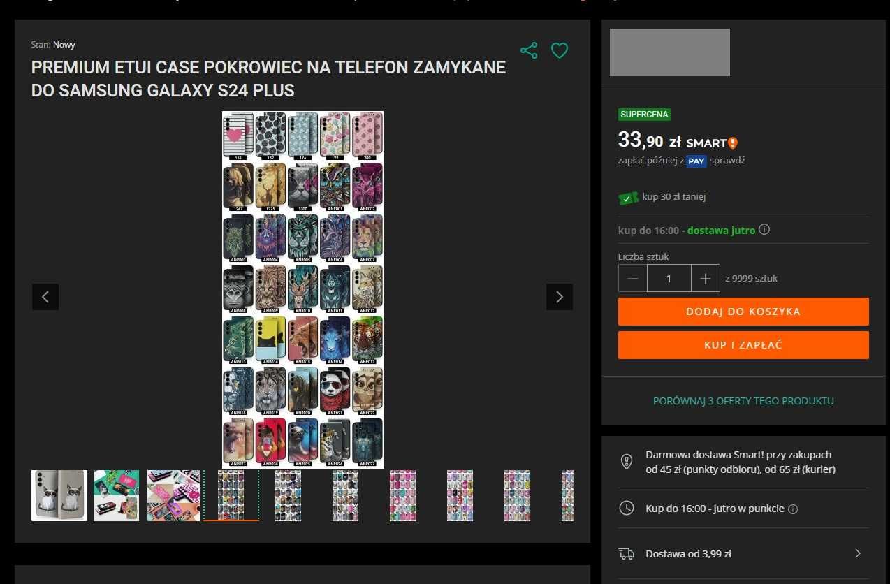 Etui Premium / Pokrowiec zamykany na telefon Samsung Galaxy S24 Plus