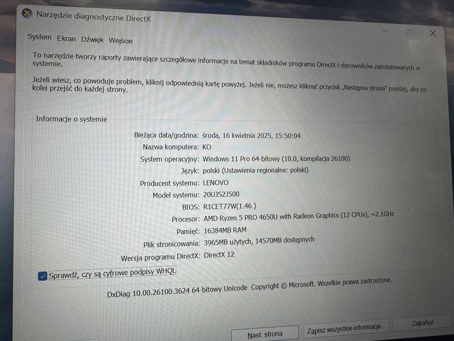 777/ Lenovo Thinkpad T14s/ Ryzen 5 PRO/ 16gb+256gb/ gwarancja
