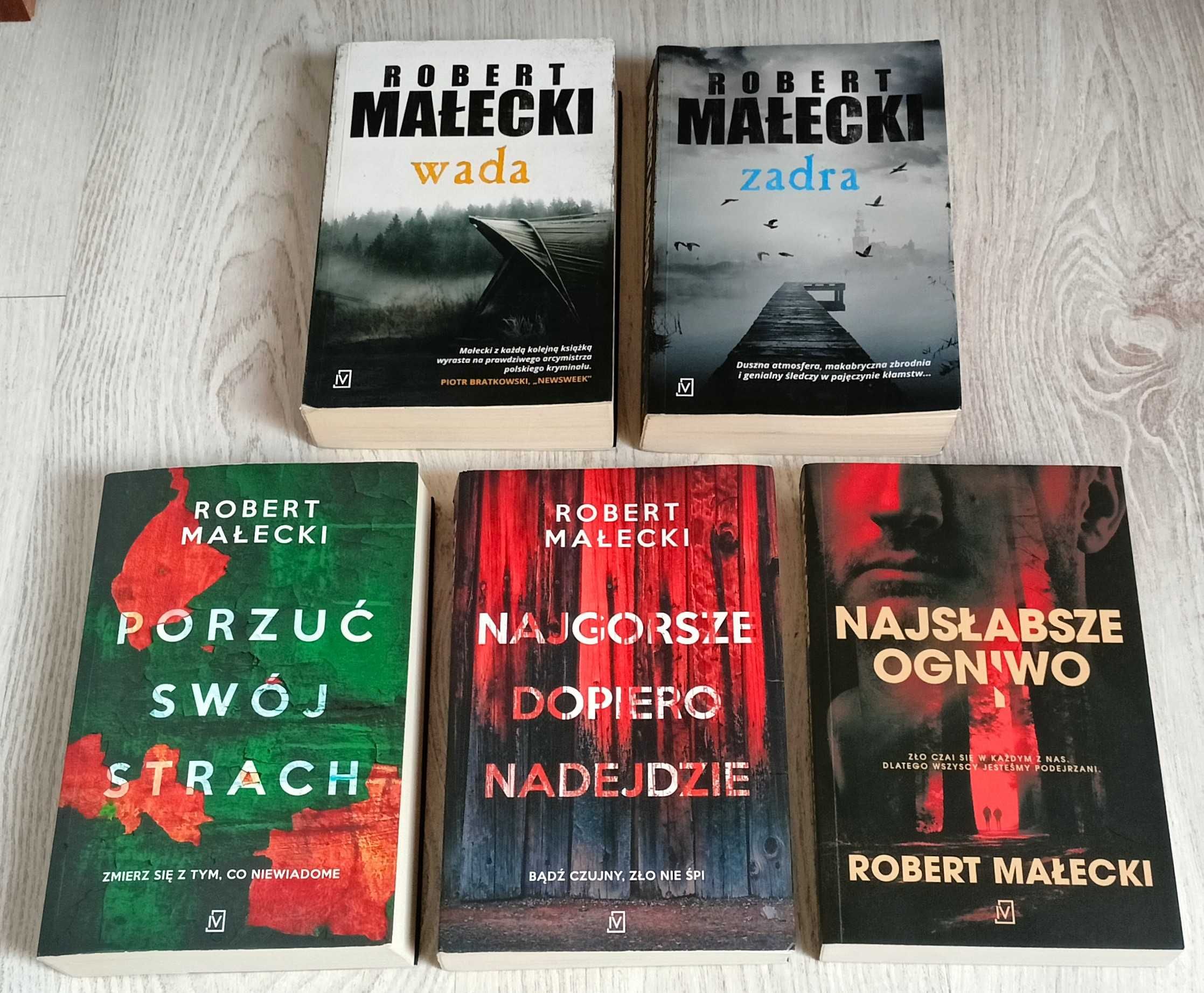 5x Małecki Wada Zadra Najsłabsze ogniwo Porzuć swój strach Najgorsze