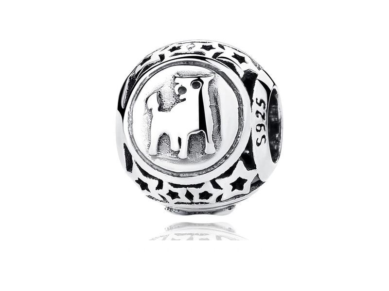 Srebrna Przywieszka Charms Znak Zodiaku Byk Bull Bead17