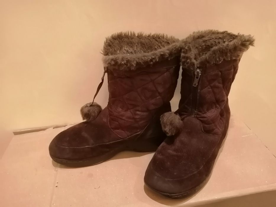 Сапоги сапожки замша утеплённые, р.38