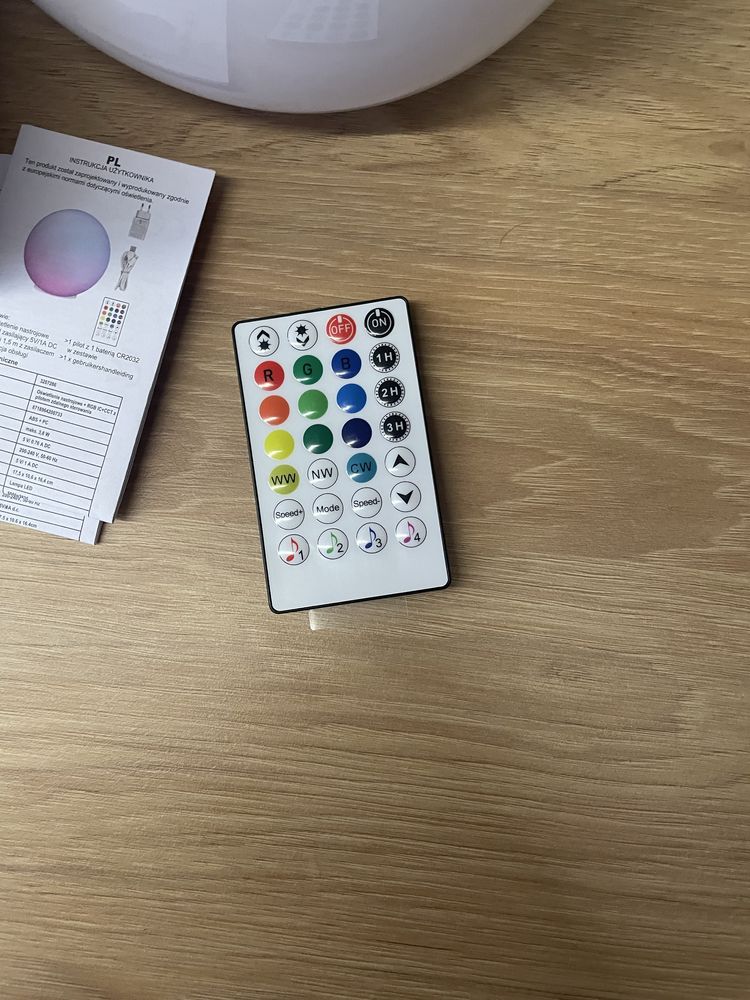 Lampka biurkowa rgb led z pilotem nowa