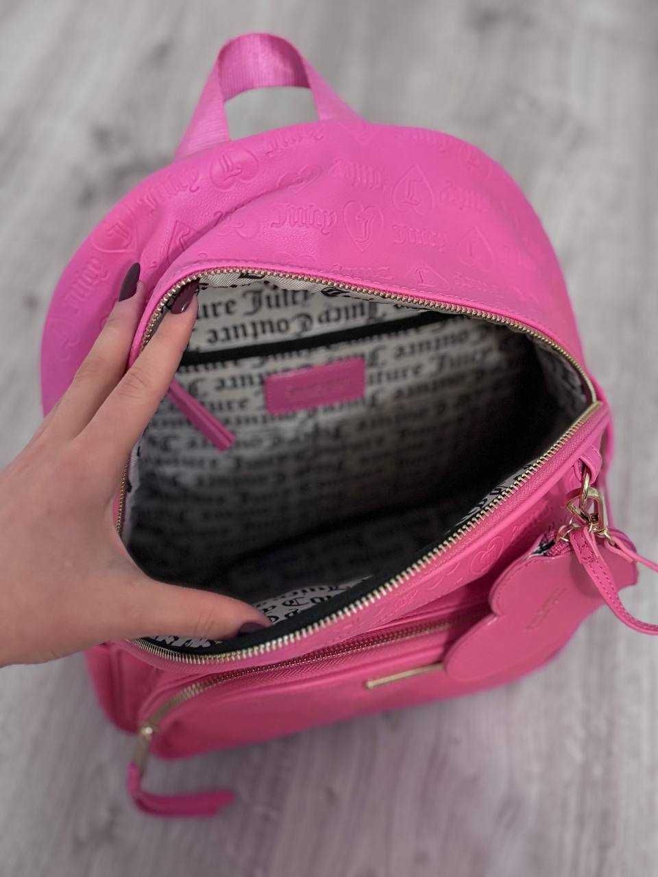 Рюкзак оригінальний шкіряний Juicy Couture pink новий привезений з Аме