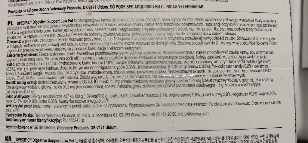 Karma dla psa SPECIFIC