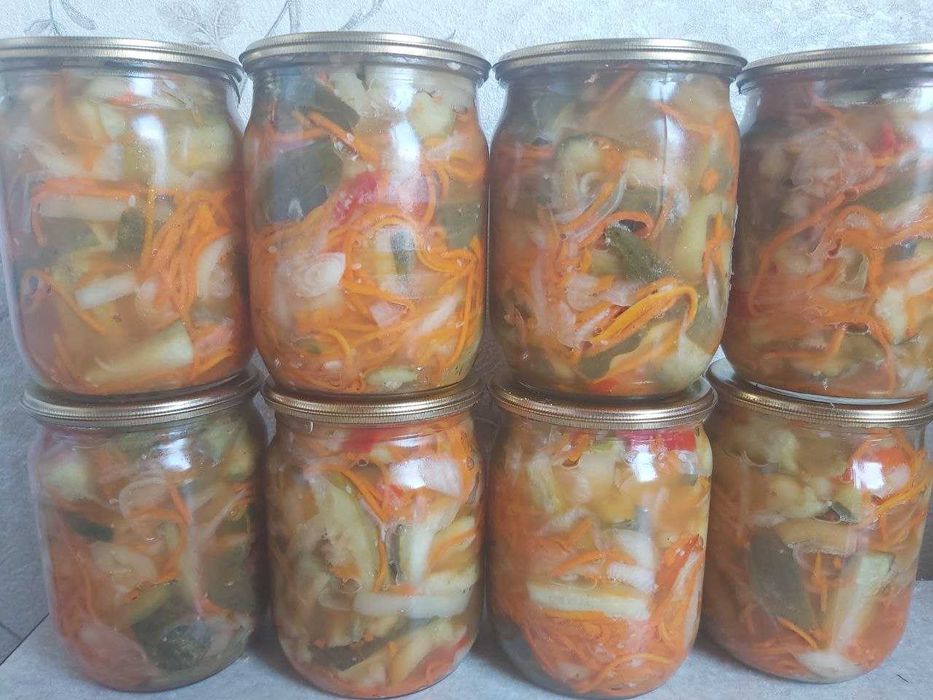 Салат с баклажанами «Тещин язык» 2025г, иная домашняя консервация